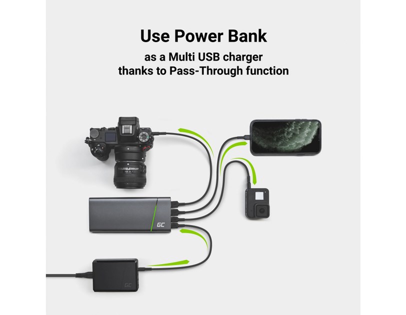 Green Cell Powerbank 26800mAh, brzi punjač, 1xUSB-C, 2xUSB, 128W