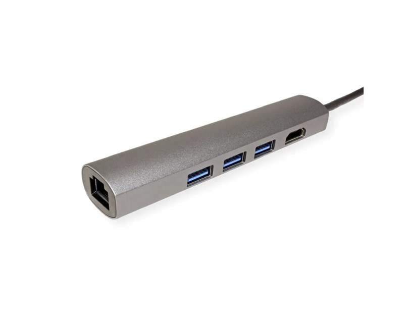 Roline VALUE USB-C docking station, 4K HDMI, 3×USB 3.2 Gen 1, G-LAN