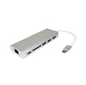 Roline USB-C docking station, 4K HDMI, 2×USB 3.0/3.2 Gen 1, 1×SD/TF čitač kartica, 1×USB-C power, 1×G-LAN