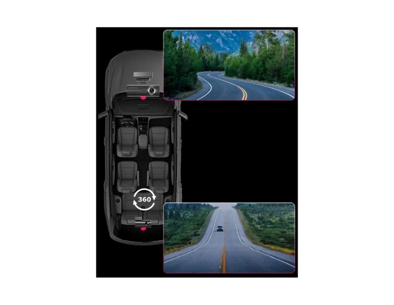 DDPAI N1 Dual auto kamera za snimanje vožnje, 1296p, 140°, crna