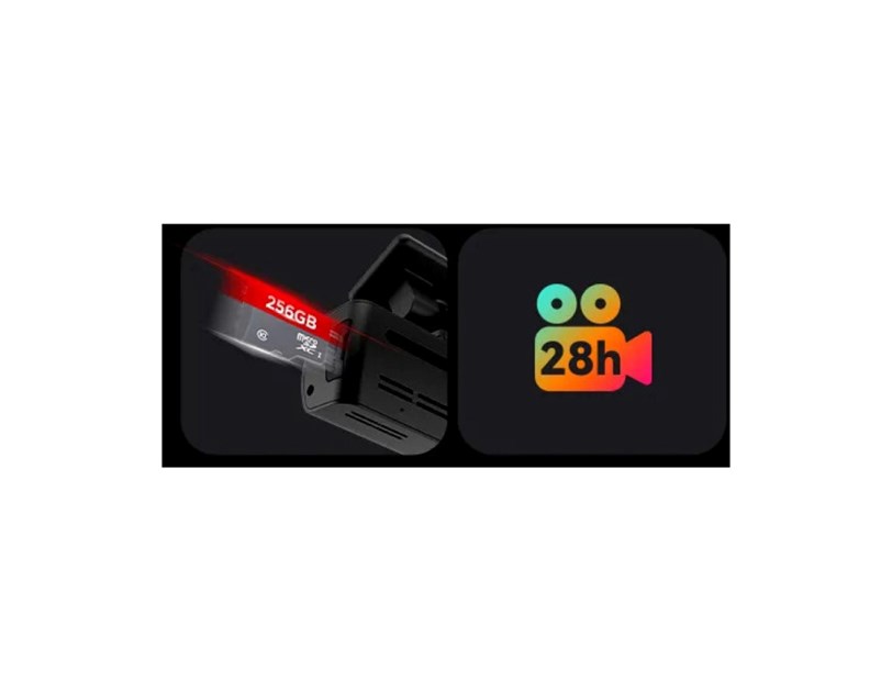 DDPAI N1 Dual auto kamera za snimanje vožnje, 1296p, 140°, crna