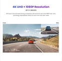 DDPAI N5 auto kamera za snimanje vožnje, 4K UHD, 140°, crna