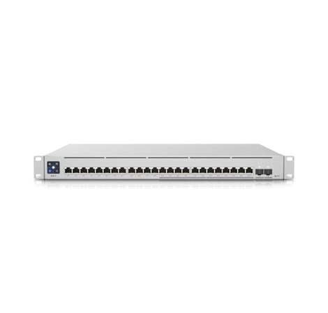 Ubiquiti UniFi Enterprise 24-port Gigabit PoE L3 Switch, 12×100/1000/2500Mbps, 12×10/100/1000Mbps, 1G/10Gbps SFP, Touchscreen LCD, Rackmoun, 400W (USW-Enterprise-24-PoE)