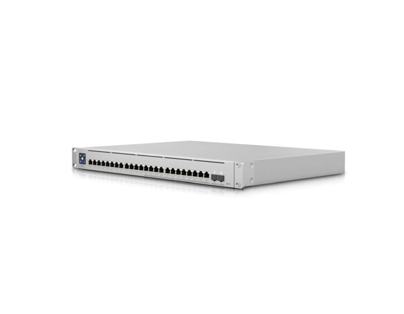 Ubiquiti UniFi Enterprise 24-port Gigabit PoE L3 Switch, 12×100/1000/2500Mbps, 12×10/100/1000Mbps, 1G/10Gbps SFP, Touchscreen LCD, Rackmoun, 400W (USW-Enterprise-24-PoE)