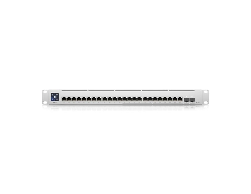 Ubiquiti UniFi Enterprise 24-port Gigabit PoE L3 Switch, 12×100/1000/2500Mbps, 12×10/100/1000Mbps, 1G/10Gbps SFP, Touchscreen LCD, Rackmoun, 400W (USW-Enterprise-24-PoE)