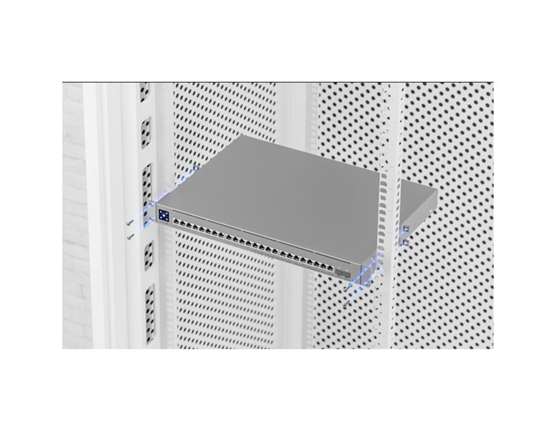 Ubiquiti UniFi Enterprise 24-port Gigabit PoE L3 Switch, 12×100/1000/2500Mbps, 12×10/100/1000Mbps, 1G/10Gbps SFP, Touchscreen LCD, Rackmoun, 400W (USW-Enterprise-24-PoE)