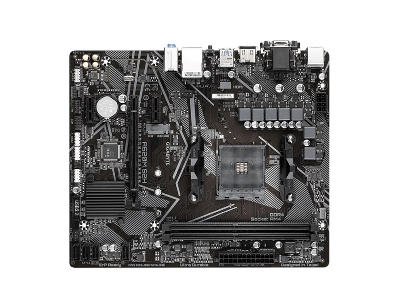 Gigabyte MB A520M S2H, S.AM4, 2xDDR4/5000(OC), PCIe 3.0, G-LAN, VGA/DVI-D/HDMI, mATX
