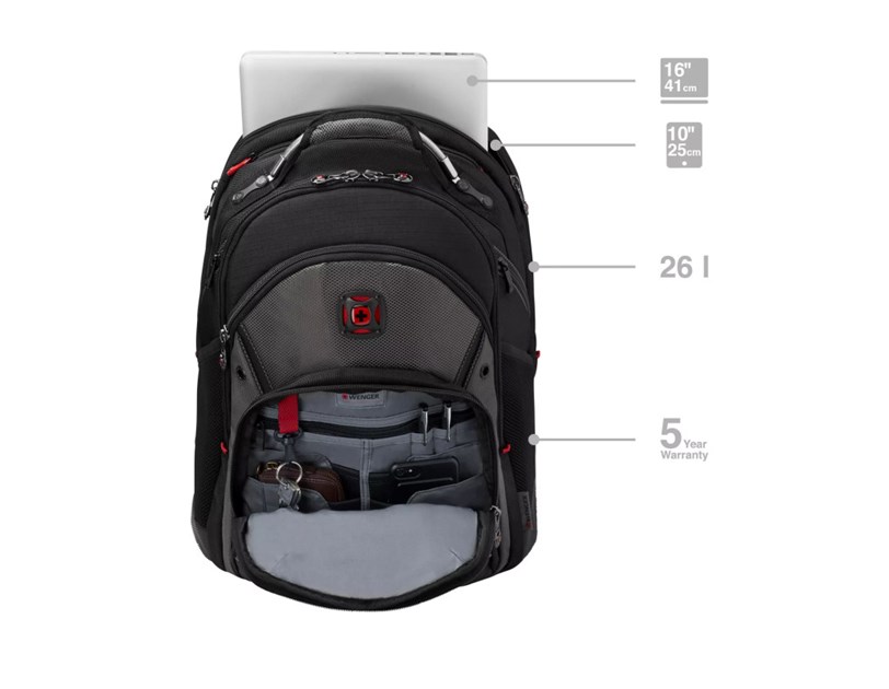 Wenger ruksak Synergy za prijenosnike do 16", crno/sivi