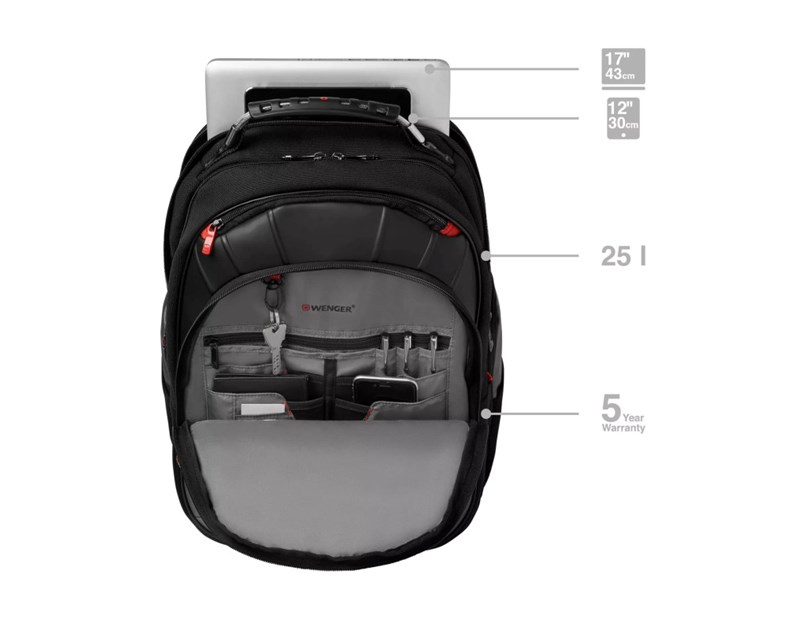 Wenger Pegasus ruksak za 17" prijenosnik, crno-sivi