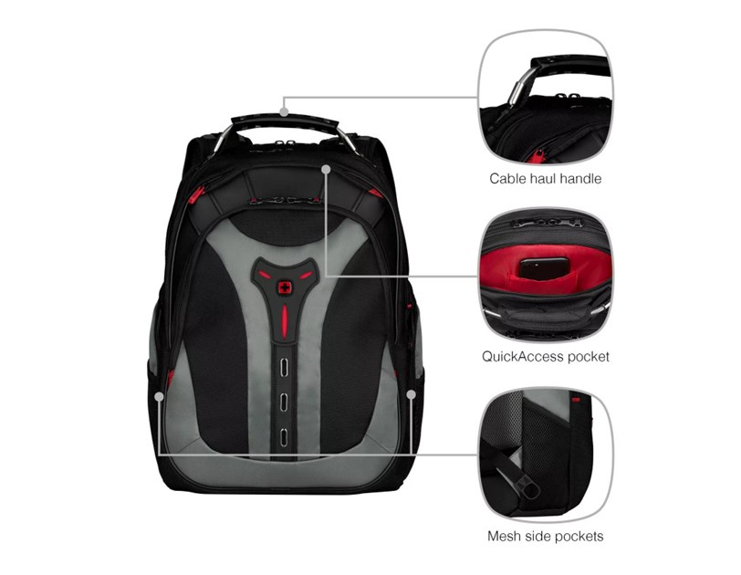 Wenger Pegasus ruksak za 17" prijenosnik, crno-sivi