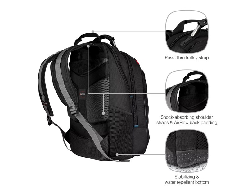 Wenger Carbon ruksak za 17" prijenosnik, crni