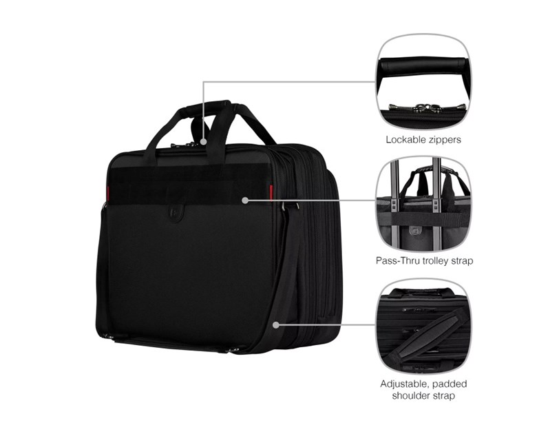 Wenger Legacy Triple torba za 17" prijenosnik, crna