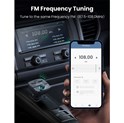 UGREEN FM transmiter za auto LED zaslon, Bluetooth, TF kartica 128 GB, USB-C, 2x USB, Quick charge 3.0, crni