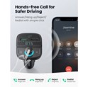 UGREEN FM transmiter za auto LED zaslon, Bluetooth, TF kartica 128 GB, USB-C, 2x USB, Quick charge 3.0, crni