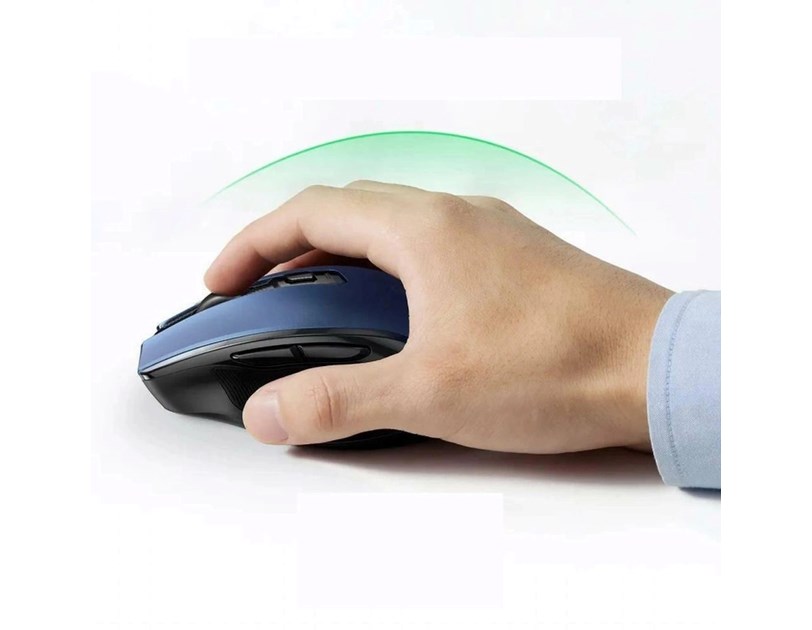 UGREEN MU006 bežični ergonomski miš, bluetooth, 4000 DPI, USB, plavo crni
