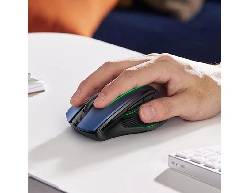 UGREEN MU006 bežični ergonomski miš, bluetooth, 4000 DPI, USB, plavo crni