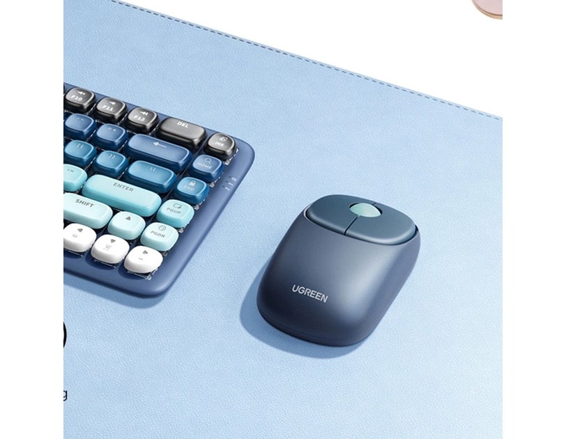 UGREEN FUN+ MU102 bežični miš, 4000 DPI, bluetooth, USB-C punjenje, plavi