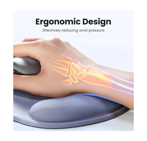 UGREEN ergonomska podloga za miš, 220x245, memorijska pjena, siva