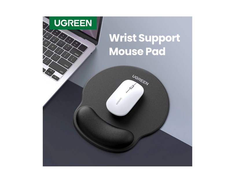 UGREEN ergonomska podloga za miš 220x245, memorijska pjena, crna