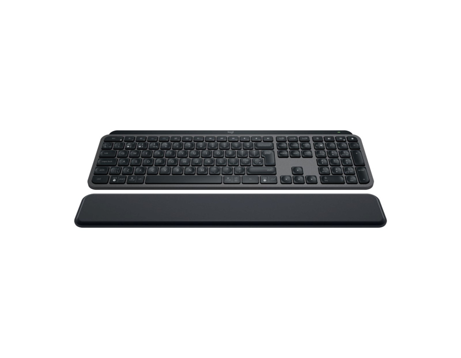 Logitech MX Keys S Plus bežična bluetooth tipkovnica, palm rest, grafit (920-011586)