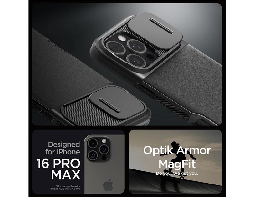 Spigen Optik Armor MagSafe, black - iPhone 16 Pro Max (ACS08015)