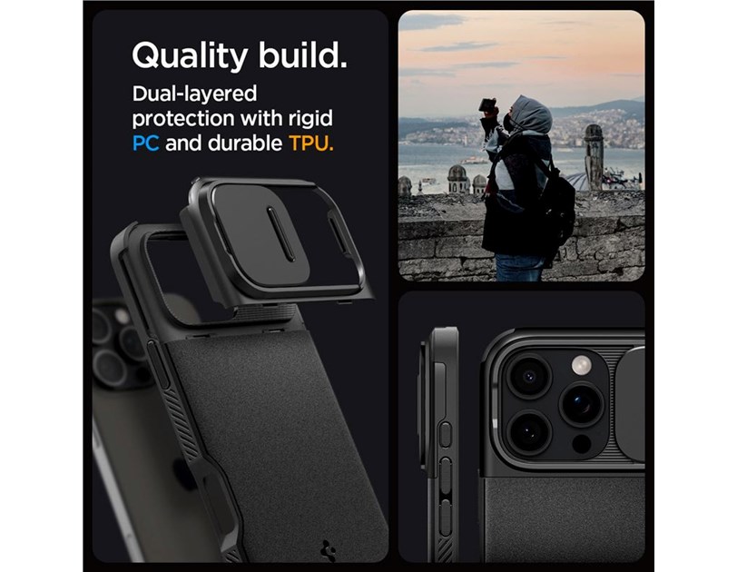Spigen Optik Armor MagSafe, black - iPhone 16 Pro Max (ACS08015)