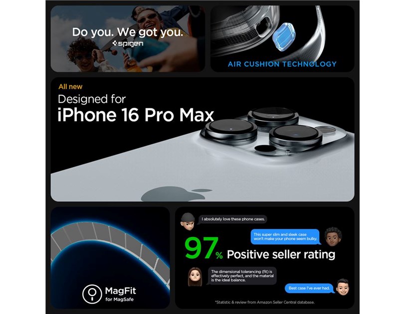 Spigen Ultra Hybrid MagSafe, frost black - iPhone 16 Pro Max (ACS08003)