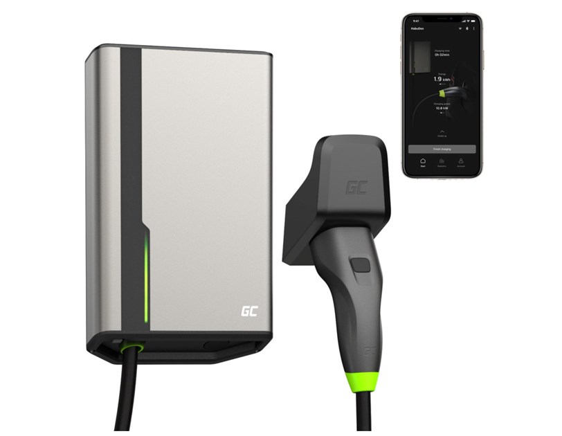 Green Cell (EVGC021A2250) HabuDen 22kW 32A,  punjač Tip 2 za punjenje električnih vozila i Plug-In hibrida 5m - GC App BT/WiFi