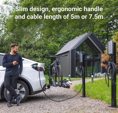 Green Cell (EVGC021A2250) HabuDen 22kW 32A,  punjač Tip 2 za punjenje električnih vozila i Plug-In hibrida 5m - GC App BT/WiFi