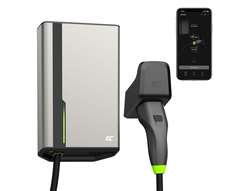 Green Cell (EVGC021A2275) HabuDen 22kW 32A,  punjač Tip 2 za punjenje električnih vozila i Plug-In hibrida 7,5m - GC App BT/WiFi
