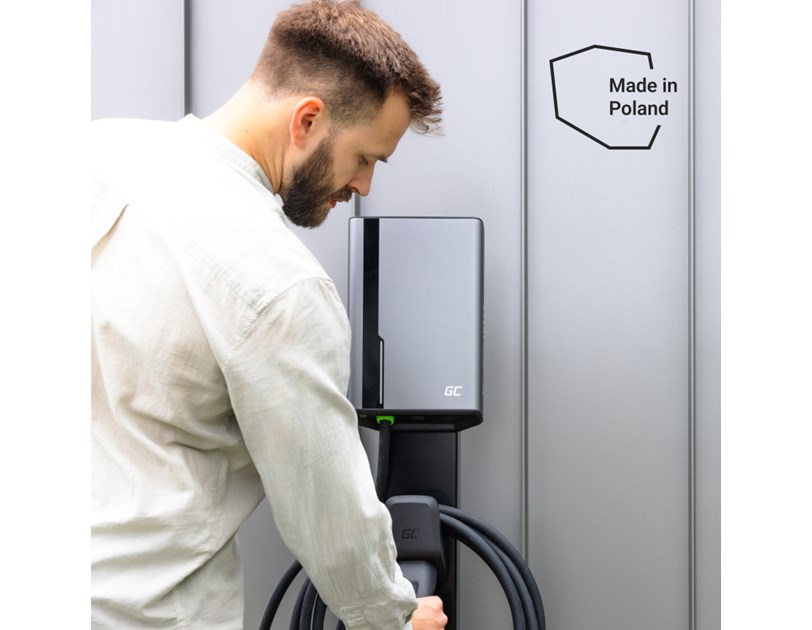 Green Cell (EVGC021A2275) HabuDen 22kW 32A,  punjač Tip 2 za punjenje električnih vozila i Plug-In hibrida 7,5m - GC App BT/WiFi