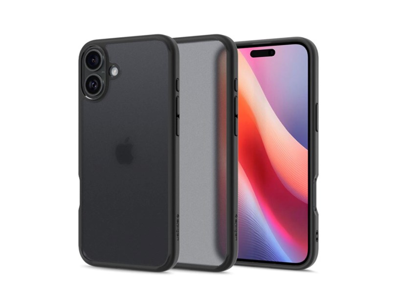 Spigen Ultra Hybrid, frost black - iPhone 16 ACS08200)
