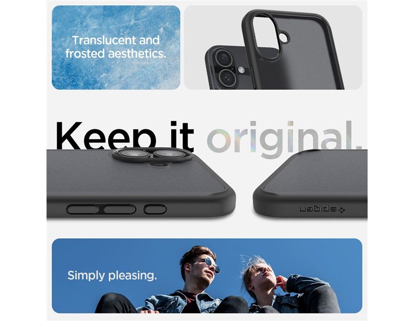 Spigen Ultra Hybrid, frost black - iPhone 16 ACS08200)