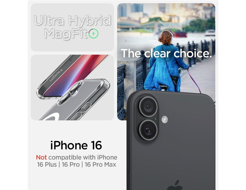 Spigen Ultra Hybrid MagSafe, white - iPhone 16 (ACS08205)