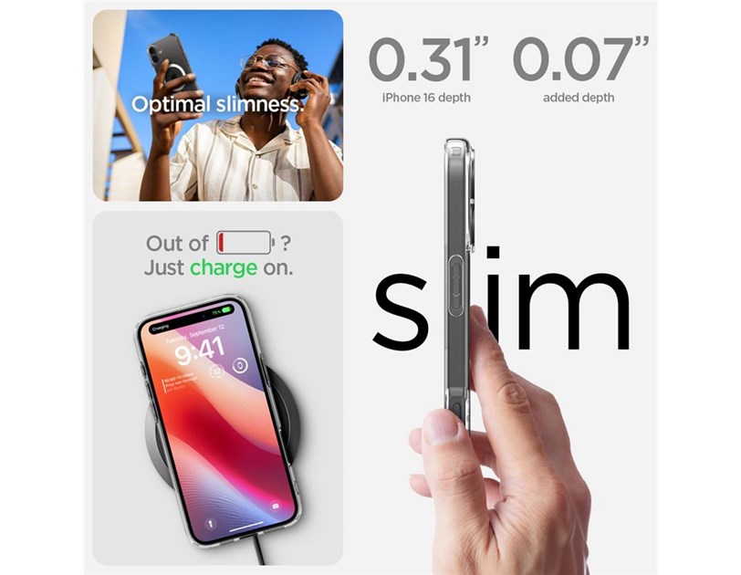 Spigen Ultra Hybrid MagSafe, white - iPhone 16 (ACS08205)