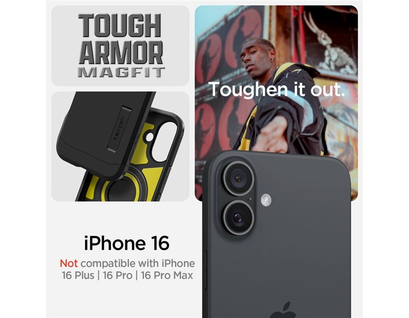 Spigen Tough Armor MagSafe, crni - iPhone 16 (ACS08216)