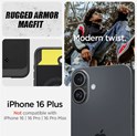 Spigen Rugged Armor MagSafe, matte black - iPhone 16 Plus (ACS08087)