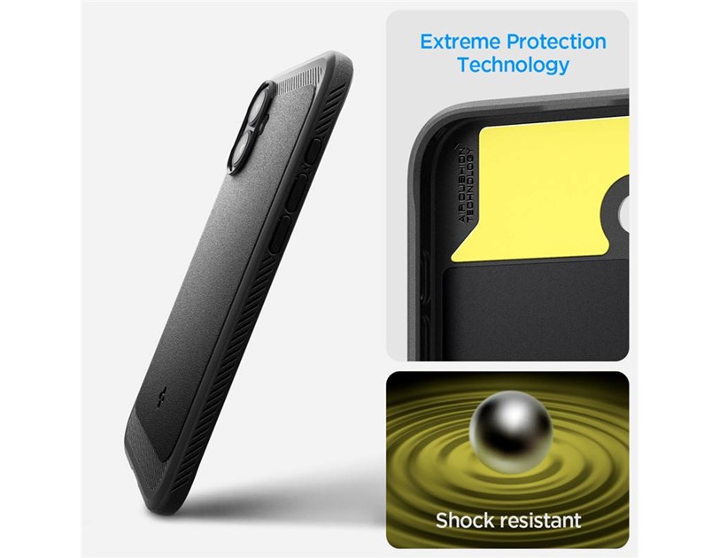 Spigen Rugged Armor MagSafe, matte black - iPhone 16 Plus (ACS08087)