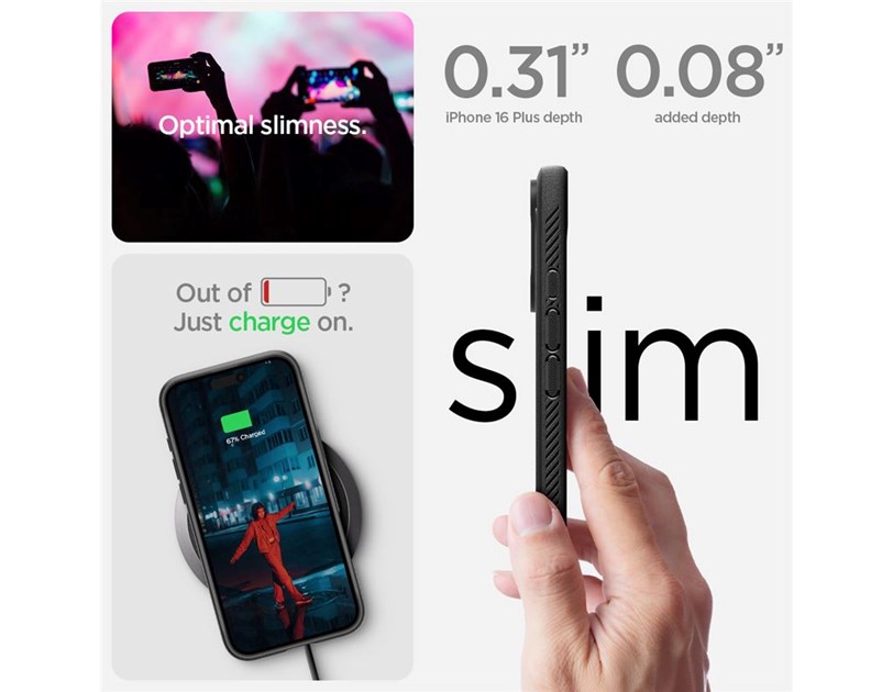 Spigen Rugged Armor MagSafe, matte black - iPhone 16 Plus (ACS08087)
