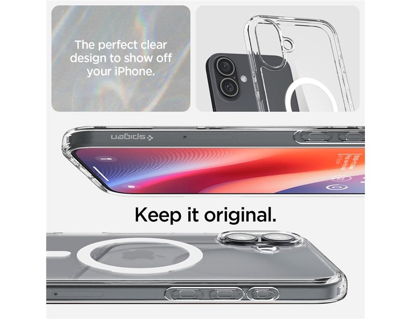 Spigen Ultra Hybrid MagSafe, white - iPhone 16 Plus (ACS08075)