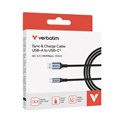 Verbatim Sync & Charge kabel USB-A na USB-C 18W 120 cm