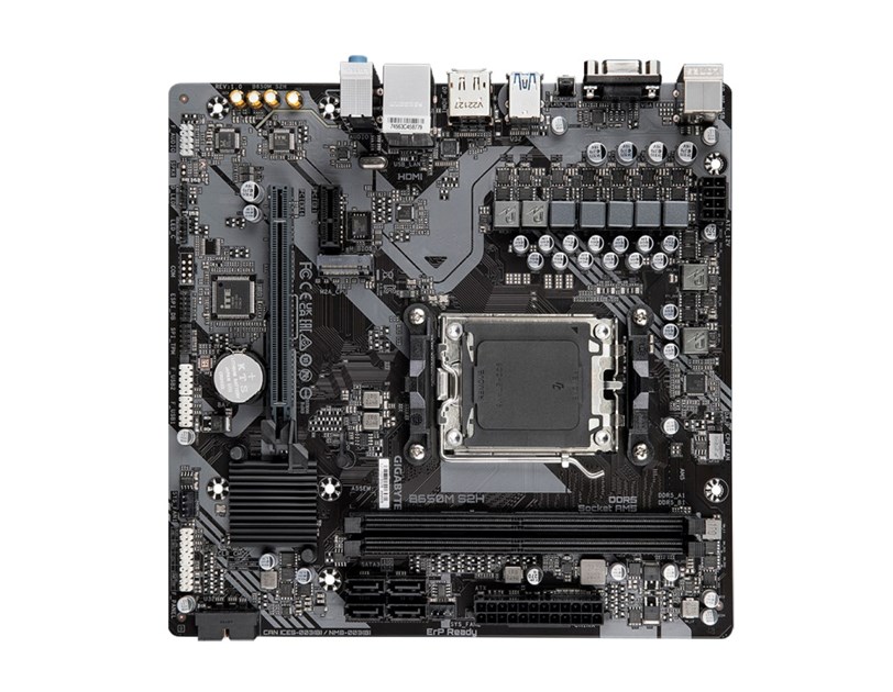 Gigabyte B650M S2H, S.AM5, 2×DDR5/ 6400 MHz(OC), PCIe 4.0, D-SUB/HDMI/DP,  mATX
