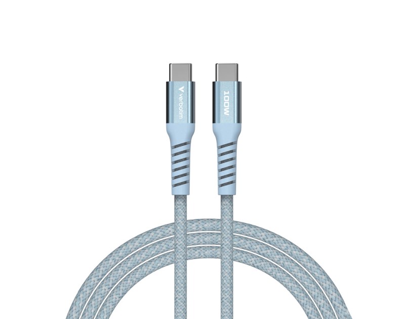 Verbatim Sync & Charge Magnetic kabel USB-C na USB-C 100W 120 cm - plavi
