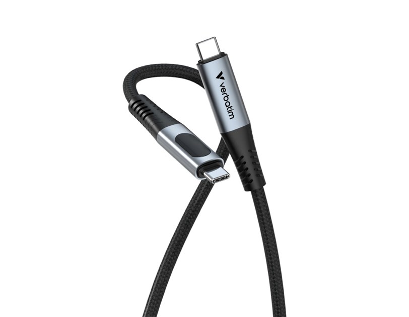Verbatim Sync & Charge kabel USB-C na USB-C, USB4, 240W 40 Gbps zaslon 120 cm