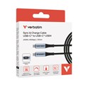 Verbatim Sync & Charge kabel USB-C na USB-C, USB4, 240W 40 Gbps zaslon 120 cm