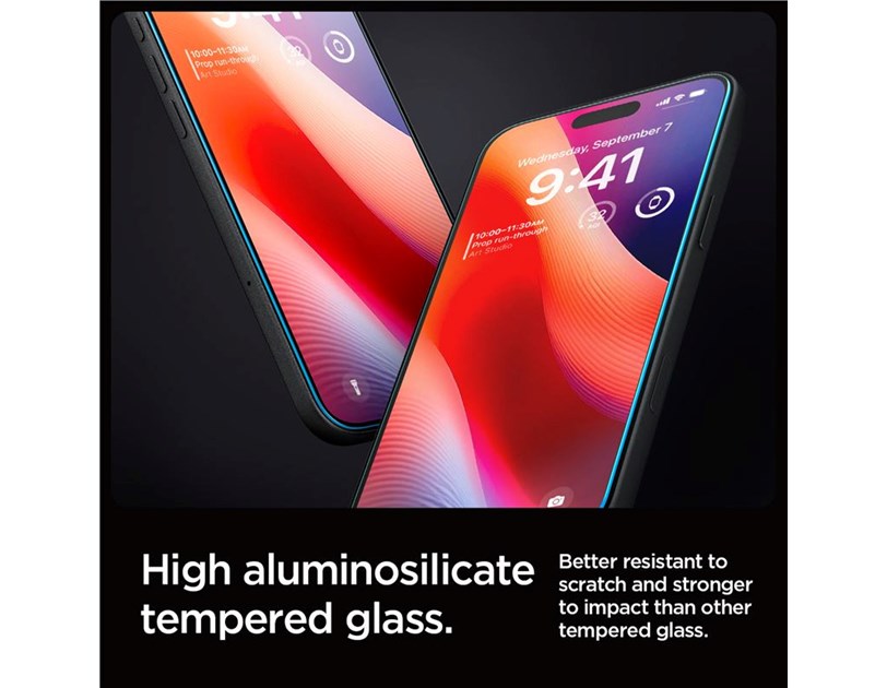 Spigen Glass tR EZ Fit 2 Pack, transparency - iPhone 16 Pro (AGL07928)
