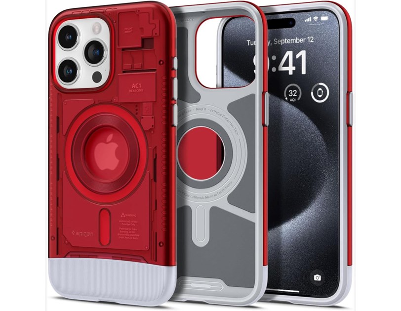 Spigen Classic C1 MagSafe, ruby - iPhone 15 Pro (ACS06744)