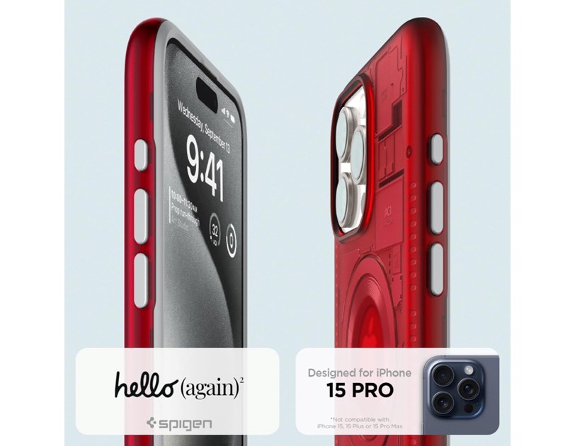Spigen Classic C1 MagSafe, ruby - iPhone 15 Pro (ACS06744)