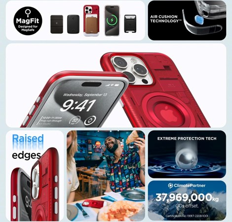 Spigen Classic C1 MagSafe, ruby - iPhone 15 Pro (ACS06744)