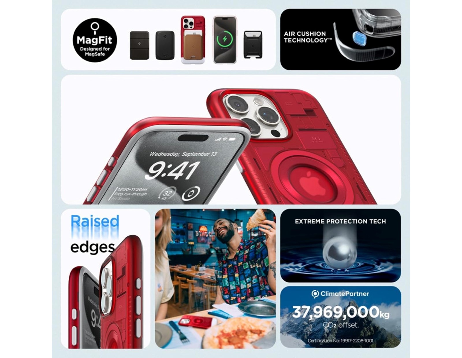 Spigen Classic C1 MagSafe, ruby - iPhone 15 Pro (ACS06744)